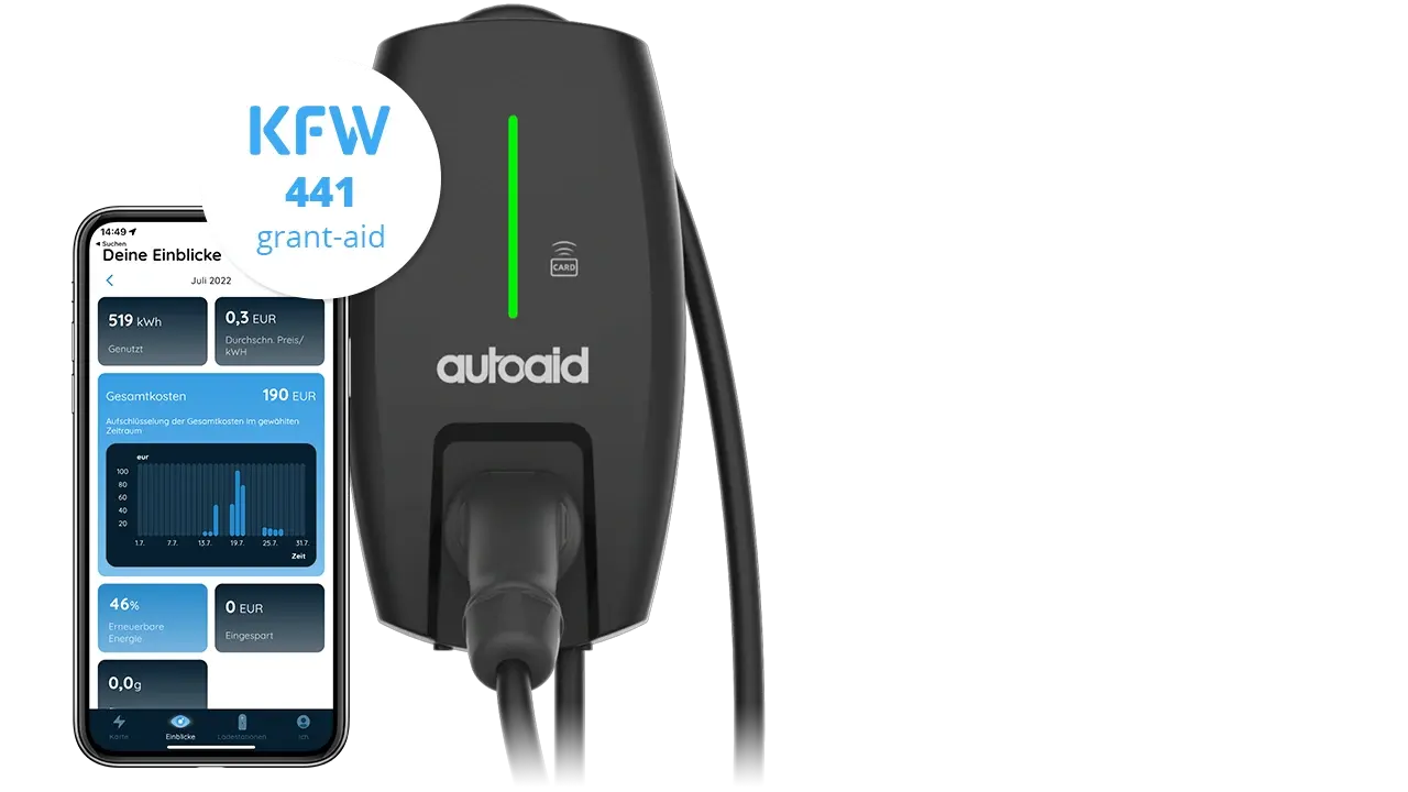 Product image of KFW 442 granted autoaid Wallbox & Smartphone